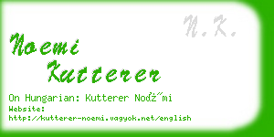 noemi kutterer business card